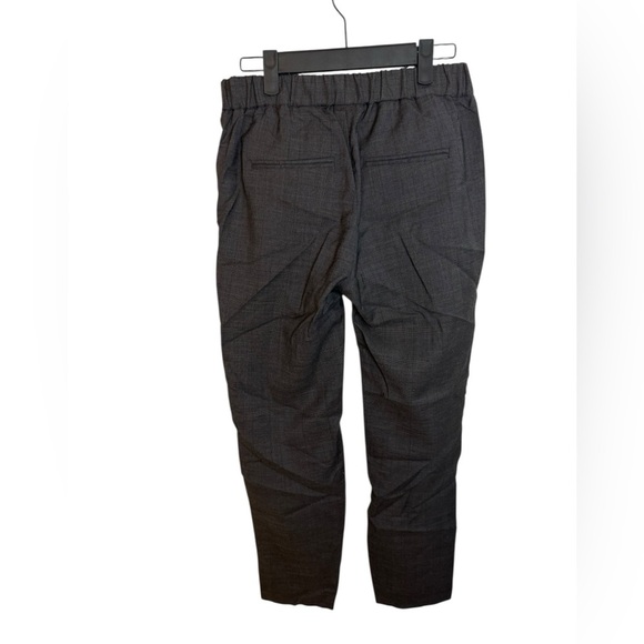 Nili Lotan Gray Houndstooth Elastic Waist Wool Pants - Picture 2 of 6